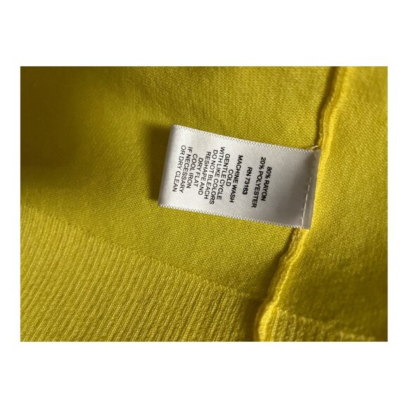 Cable & Gauge Yellow Open Front Cardigan – Women’s XL – NWT – Stein Mart Exclusi - Picture 4 of 6